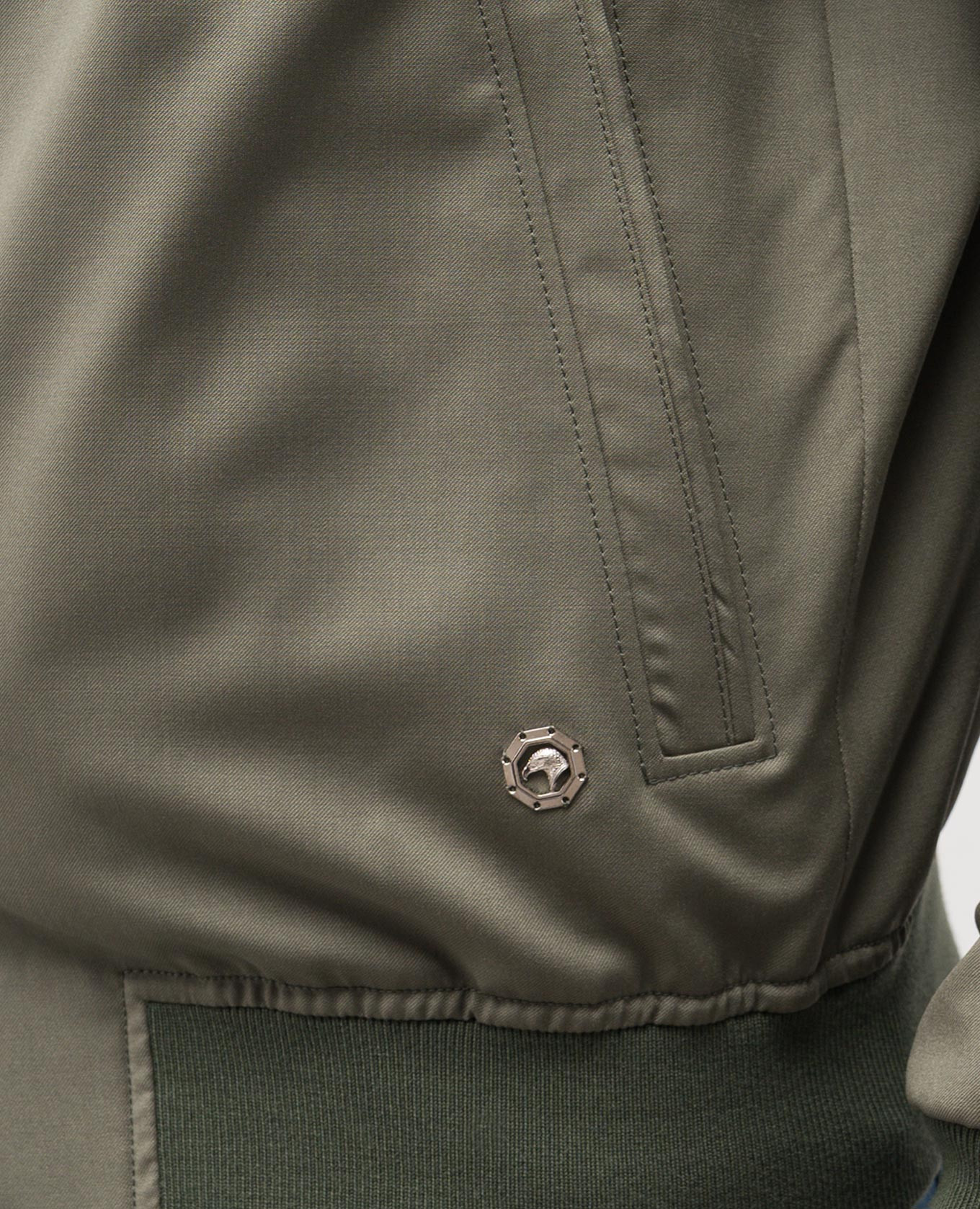 Khaki wool jacket with logo Stefano Ricci 5