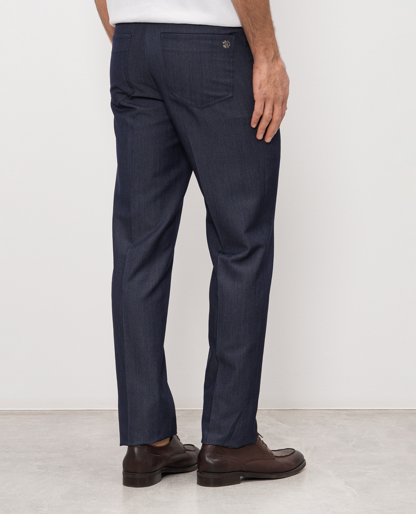 

Blue wool, hemp and silk pants Stefano Ricci