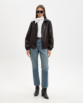 Babe Pay Pls Brown leather jacket 2602AMAZON