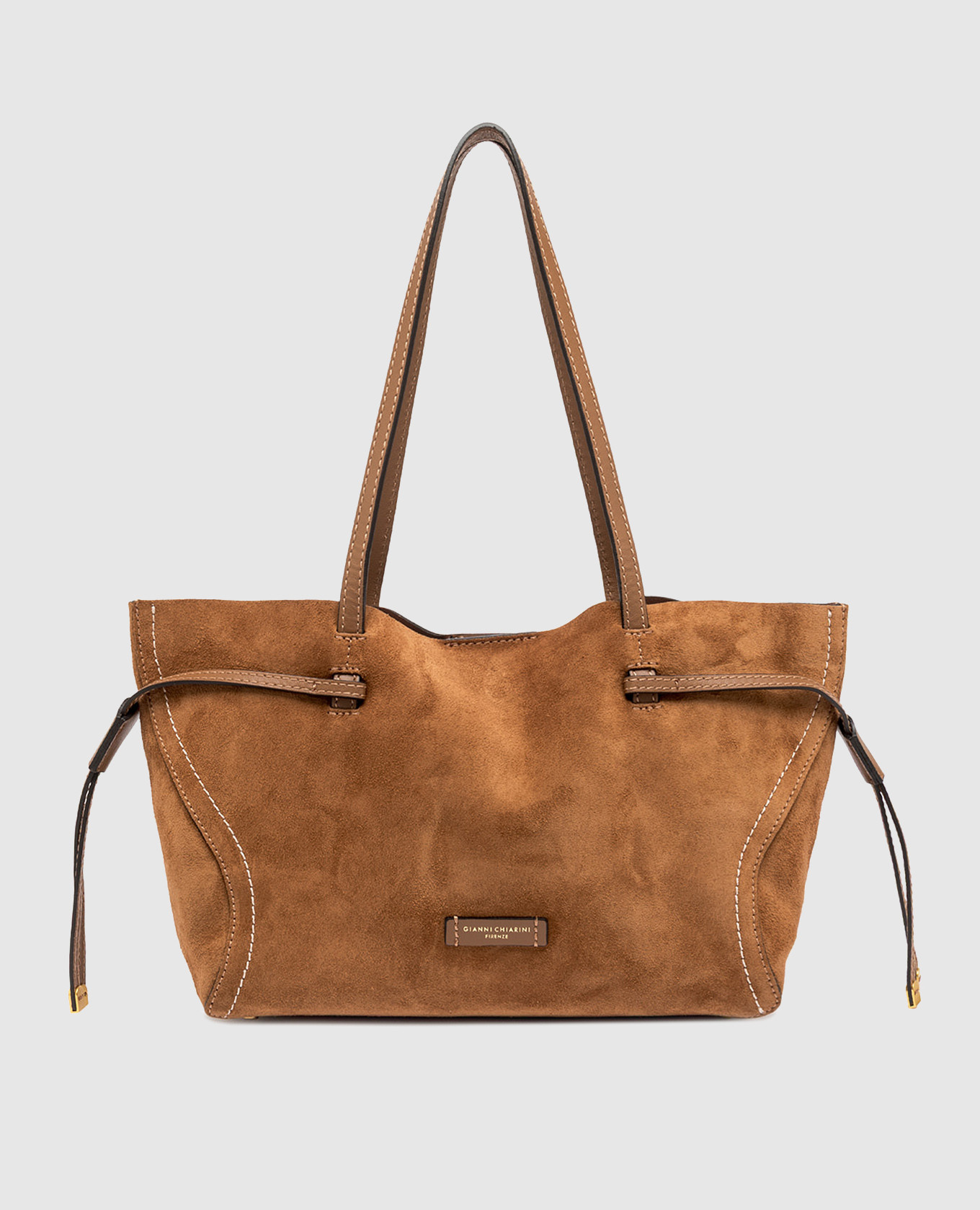 

Violette brown suede tote bag Gianni Chiarini