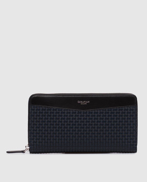Serapian Blue leather wallet SRSTSMSL736919AC20