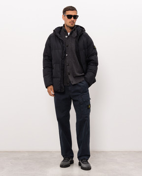 Stone Island Blue pants with logo patch L2S153100036S00L1