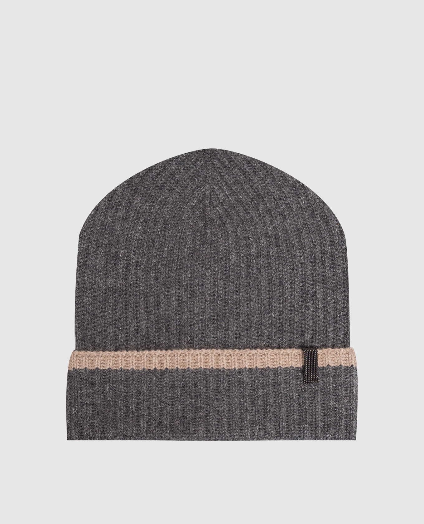 Gray cashmere hat