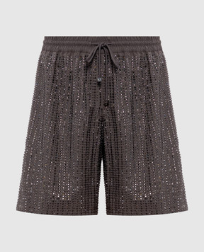 Venuja MALIBU grey beach shorts with crystals BX005A
