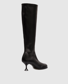 Sergio Rossi Black Orb leather boots B16610MAGE08