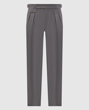 Brunello Cucinelli Gray wool pants M038PM5030
