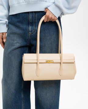 Dolce&Gabbana Marlene beige leather baguette bag BB7927A3G19