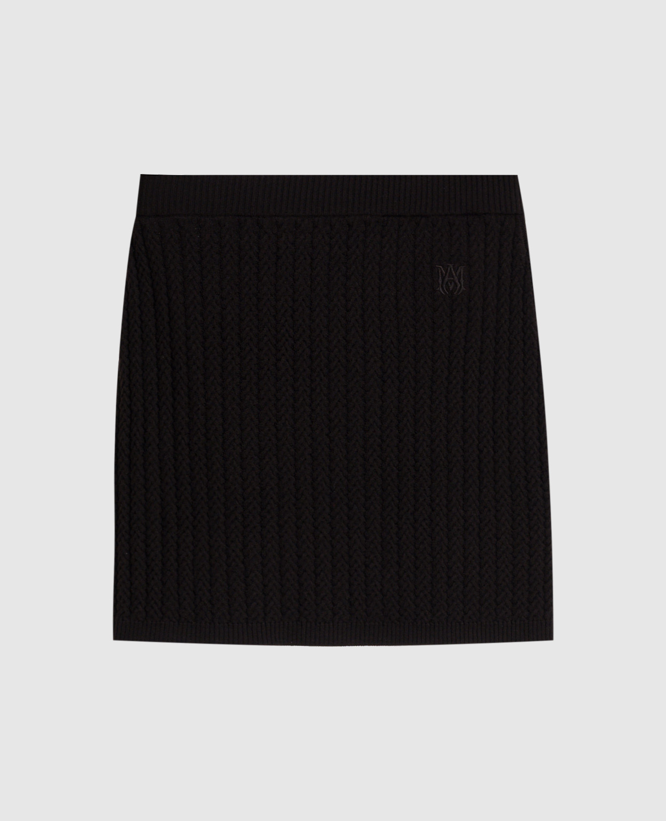 

Brown wool mini skirt with textured pattern AMIRI