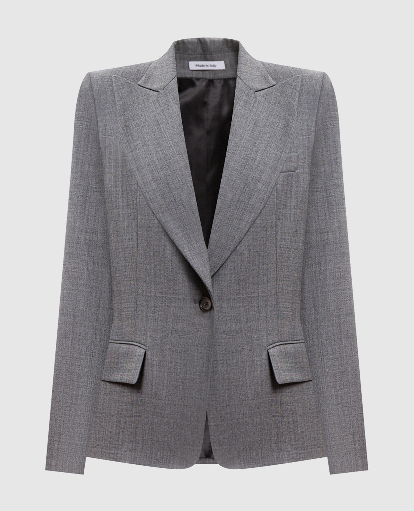 Graue Wolljacke