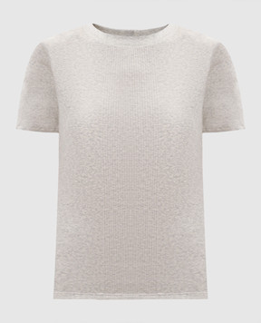 Loulou de Saison AVALYN grey melange ribbed t-shirt AVALYNLDS