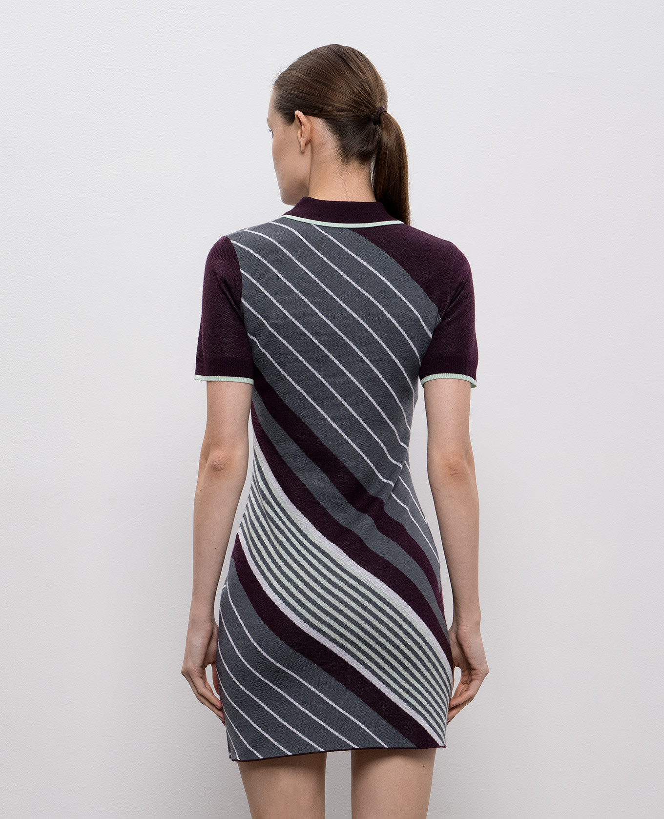 Patterned merino wool polo dress Casablanca 4