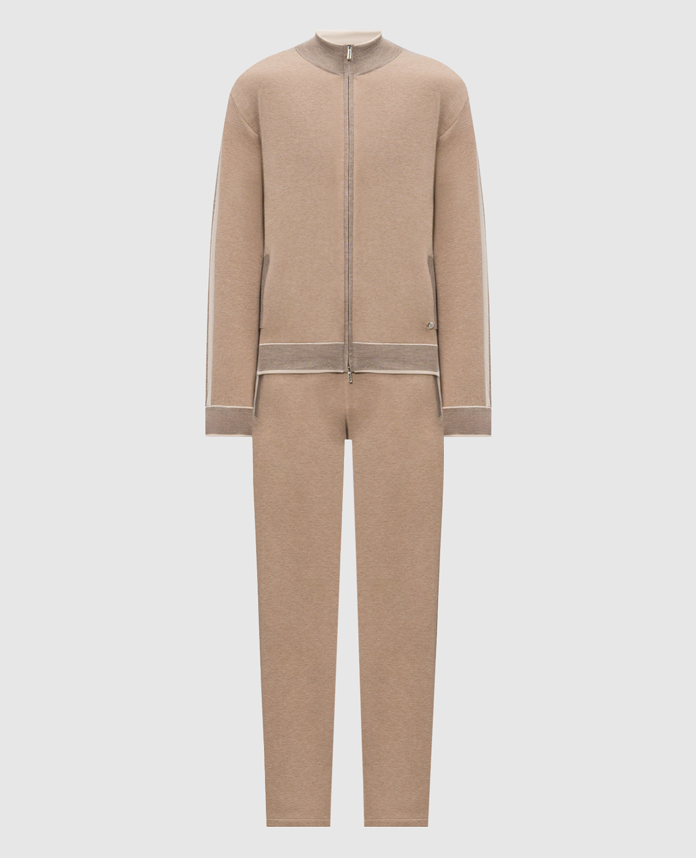 Beige tracksuit with emblem