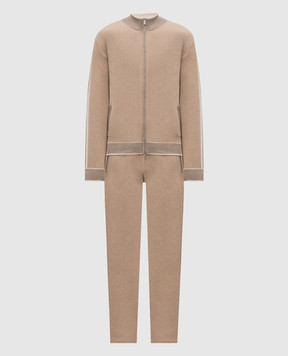 Bertolo Cashmere Beige tracksuit with emblem 9020870019659020880019