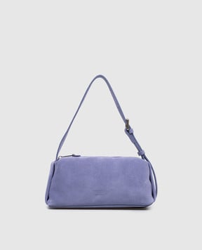 Christian Villa Purple suede bag with embossed logo 06449