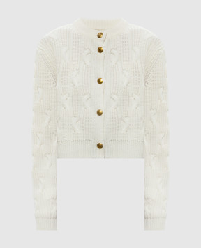Twinset Ivory cardigan with wool 262TT3011
