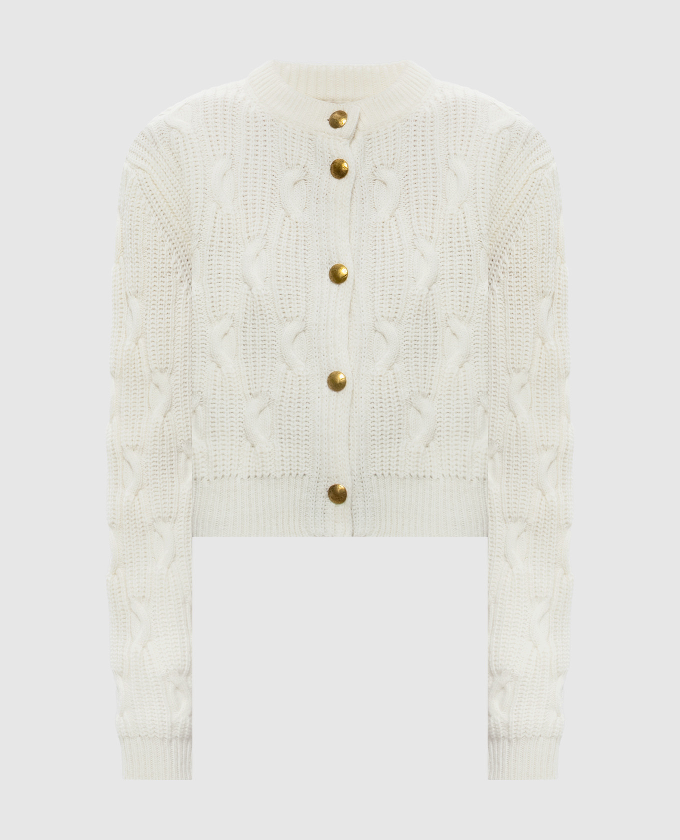 Ivory cardigan with wool