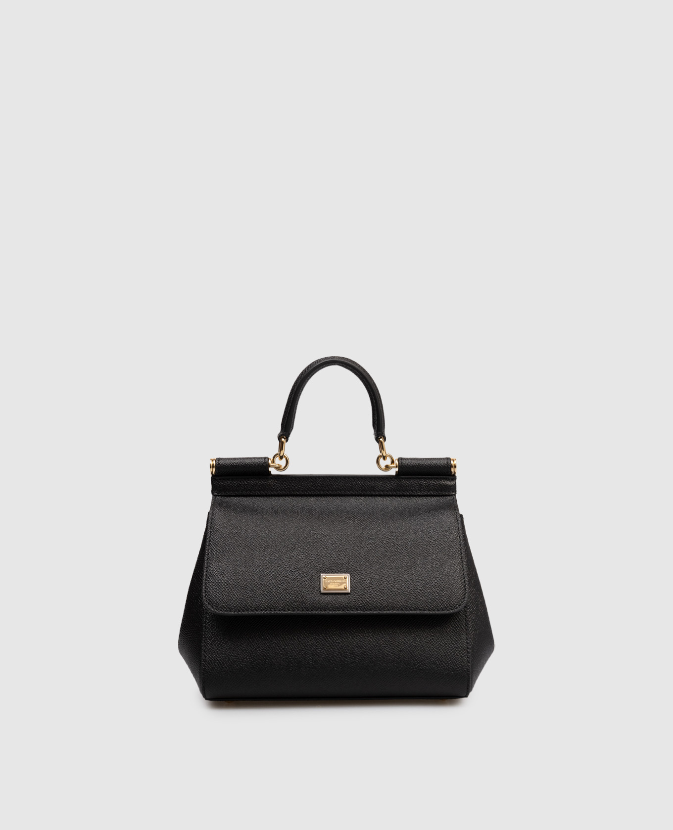 

Sicily black leather bag with logo Dolce&Gabbana