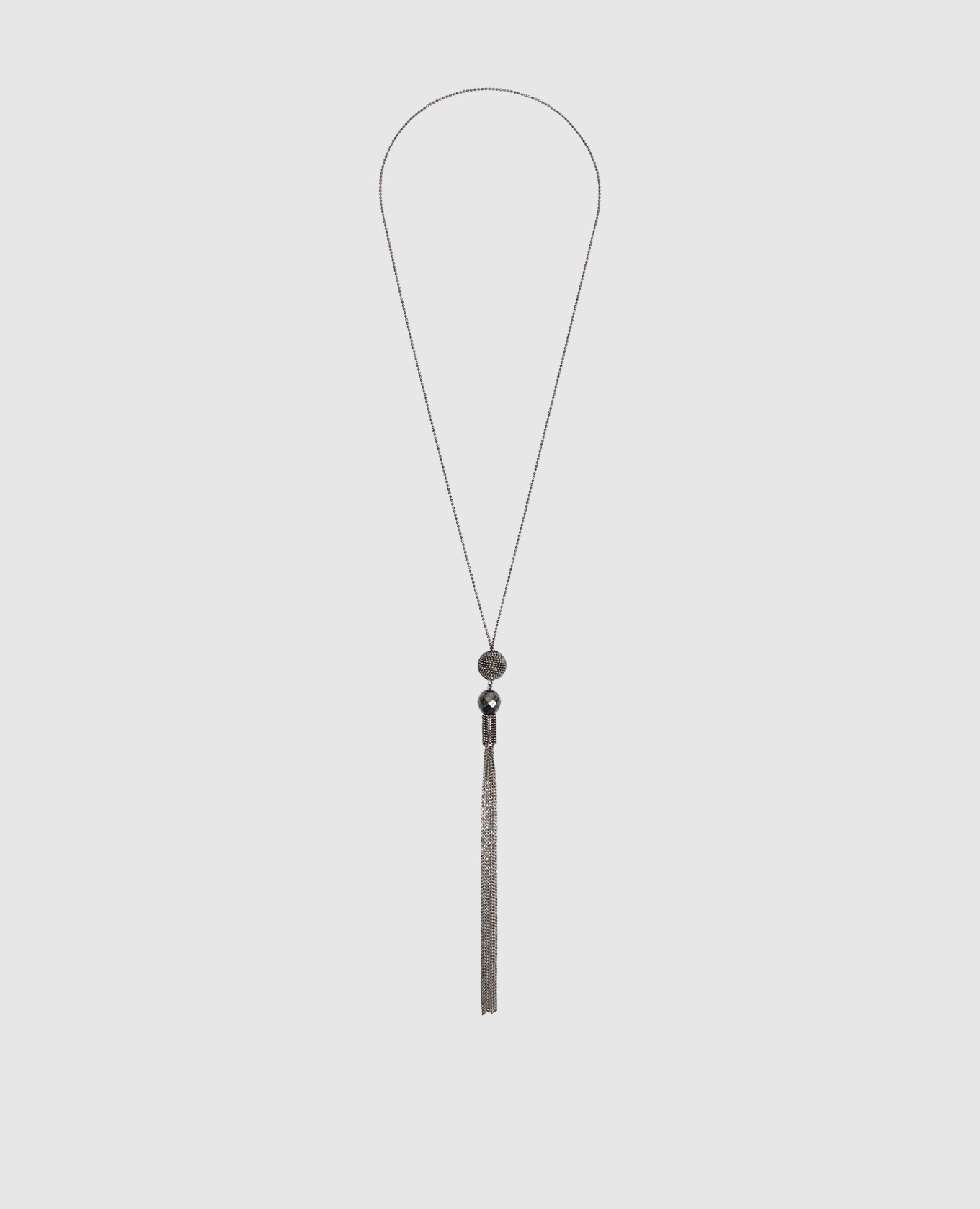 Gray chain with pendant with monil chain