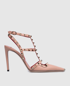 Valentino Pink Rockstud leather sandals 9W2S0PV4WZD