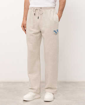Off-White Grey melange sweatpants with logo print 44MCH05AF26F003