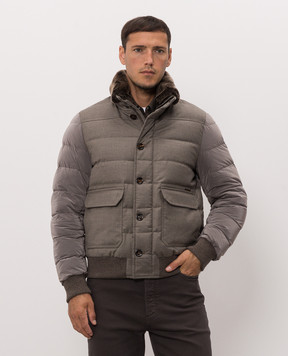 MooRER Beige down jacket FANTONI FANTONIOSL