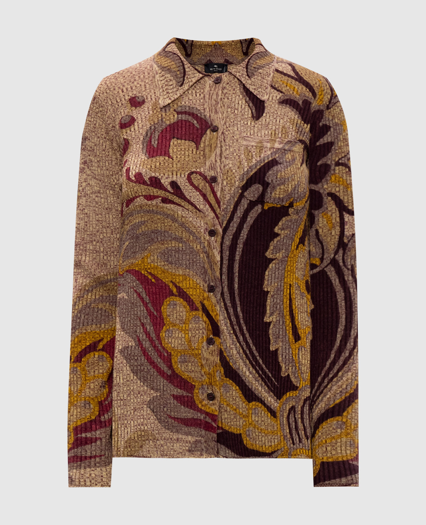 

Brown wool cardigan with a pattern Etro