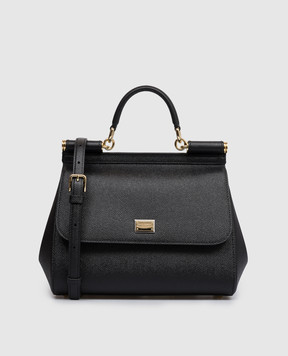 Dolce&Gabbana Black leather bag Sicily BB6002B1001