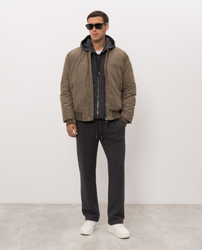 Dolce&Gabbana Grey sweatpants with logo patch GP0M5TG7Q2O