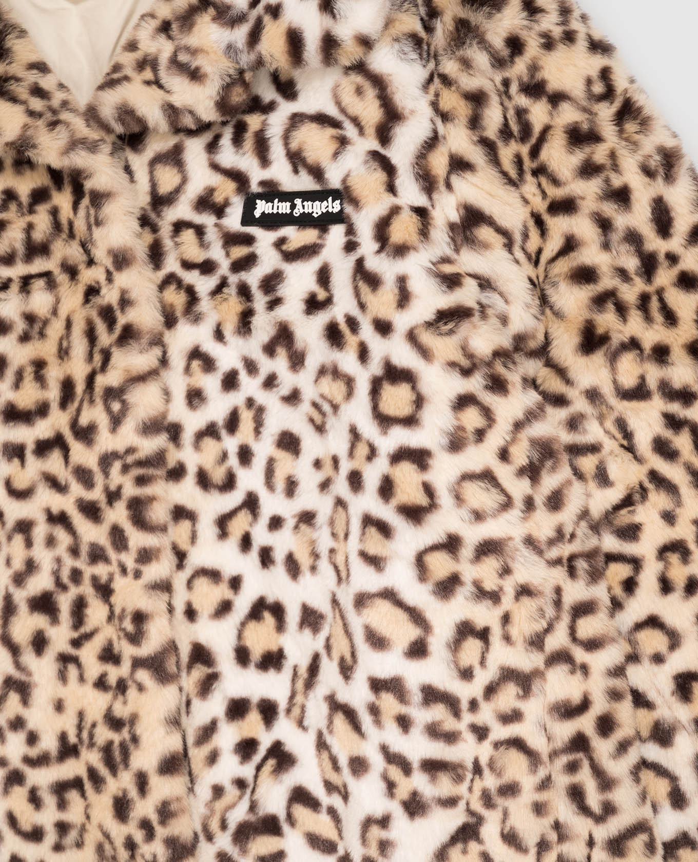 Children's beige leopard print jacket Palm Angels 3