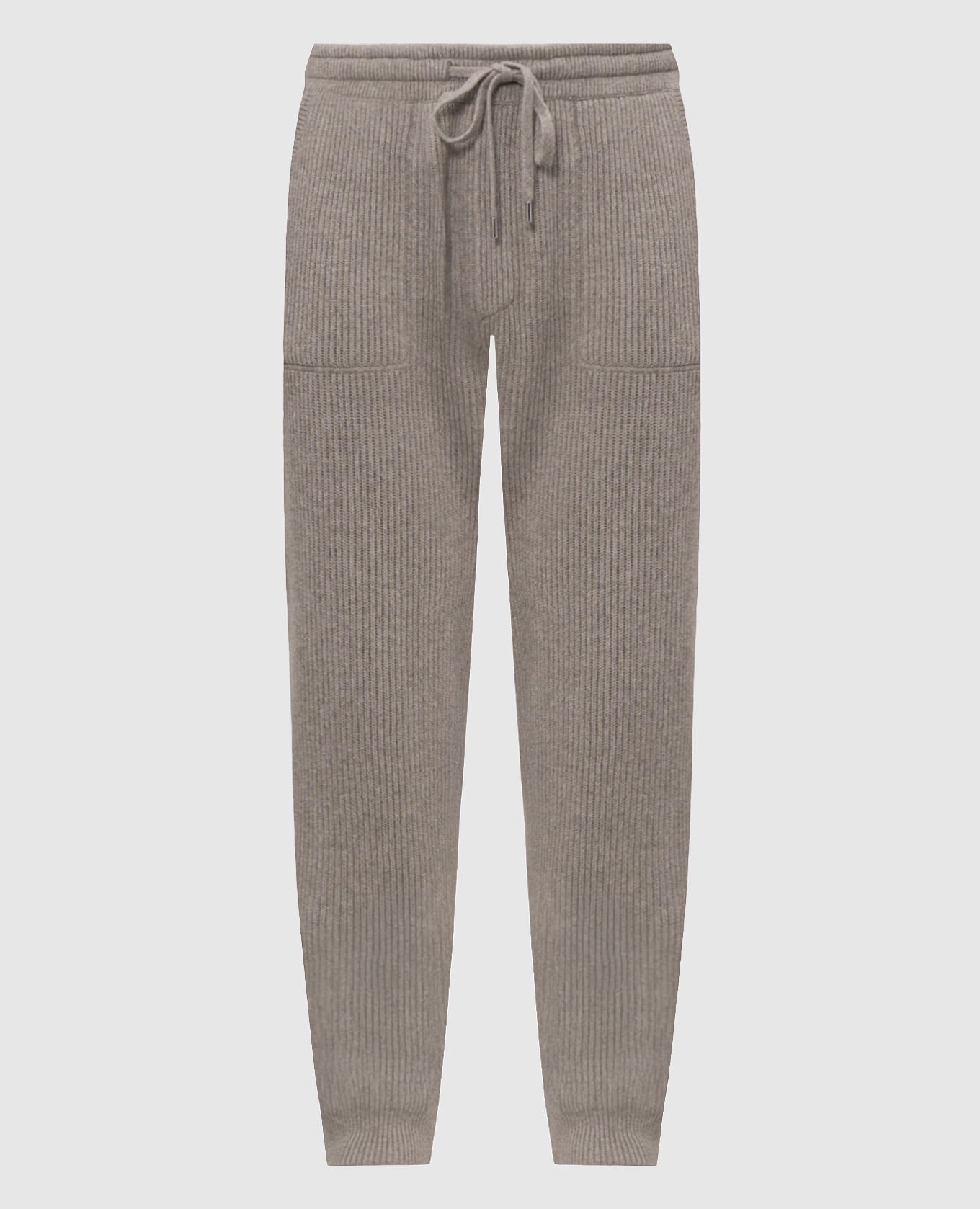 Beige cashmere joggers