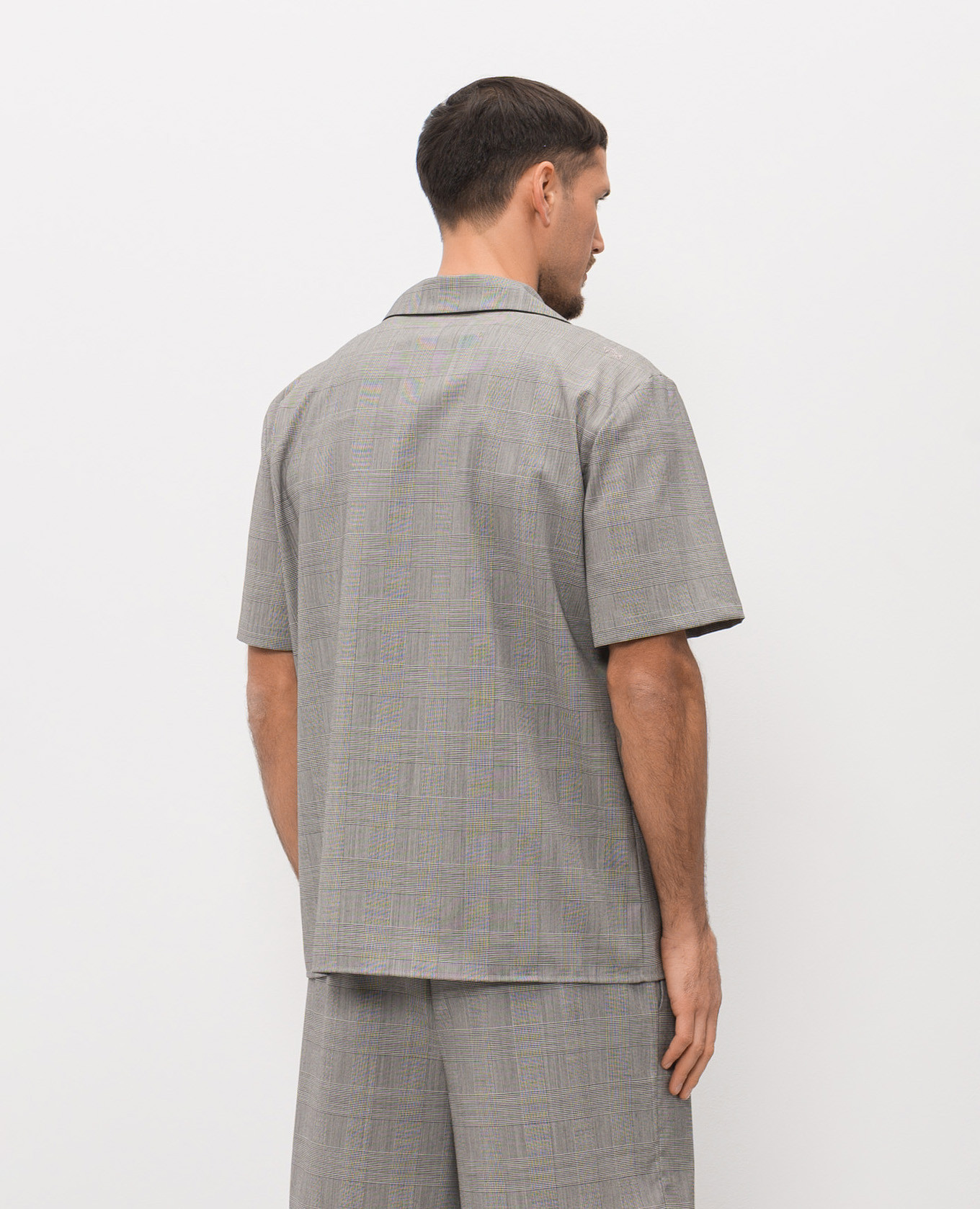 

Grey wool Windsor check shirt Balmain