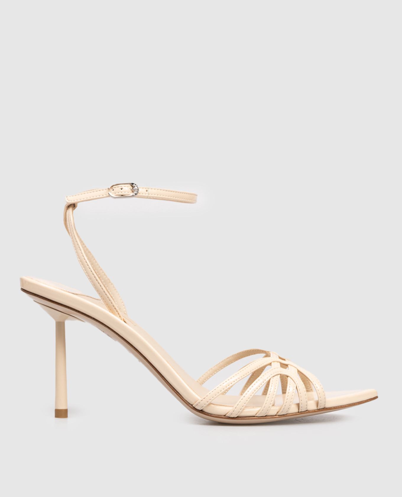 Beige leather sandals BELLA