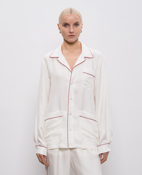 Tom Ford White silk pajama-style shirt CA3335FAX1717