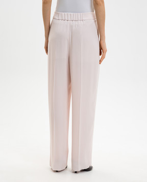 Agnona Pink silk pants T71008XU5074