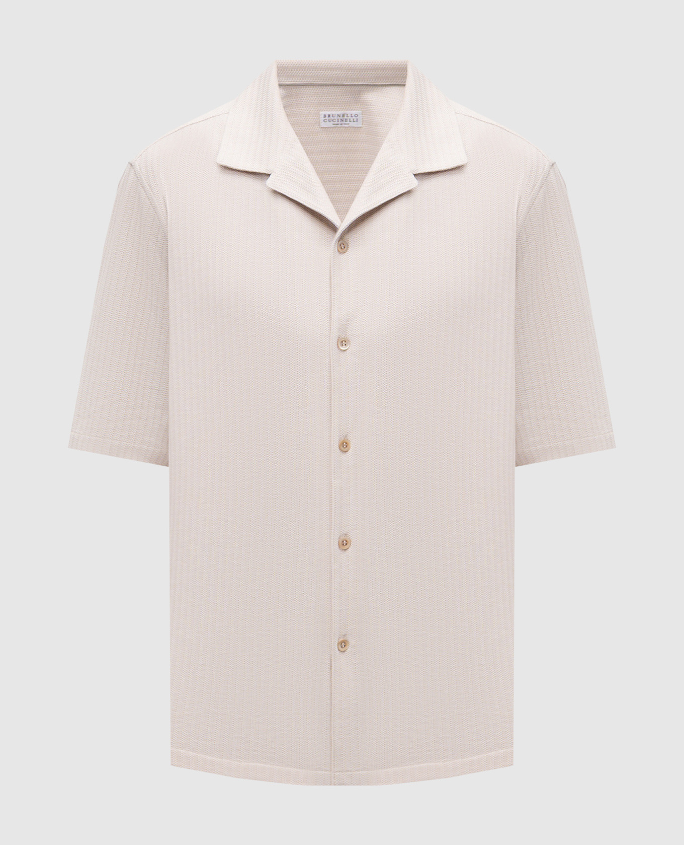 

Beige silk shirt with woven pattern Brunello Cucinelli