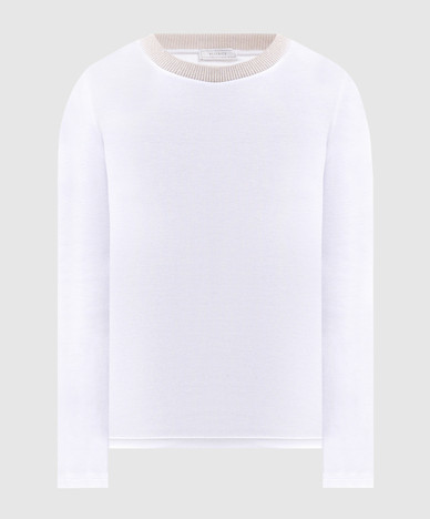 White ribbed long sleeve