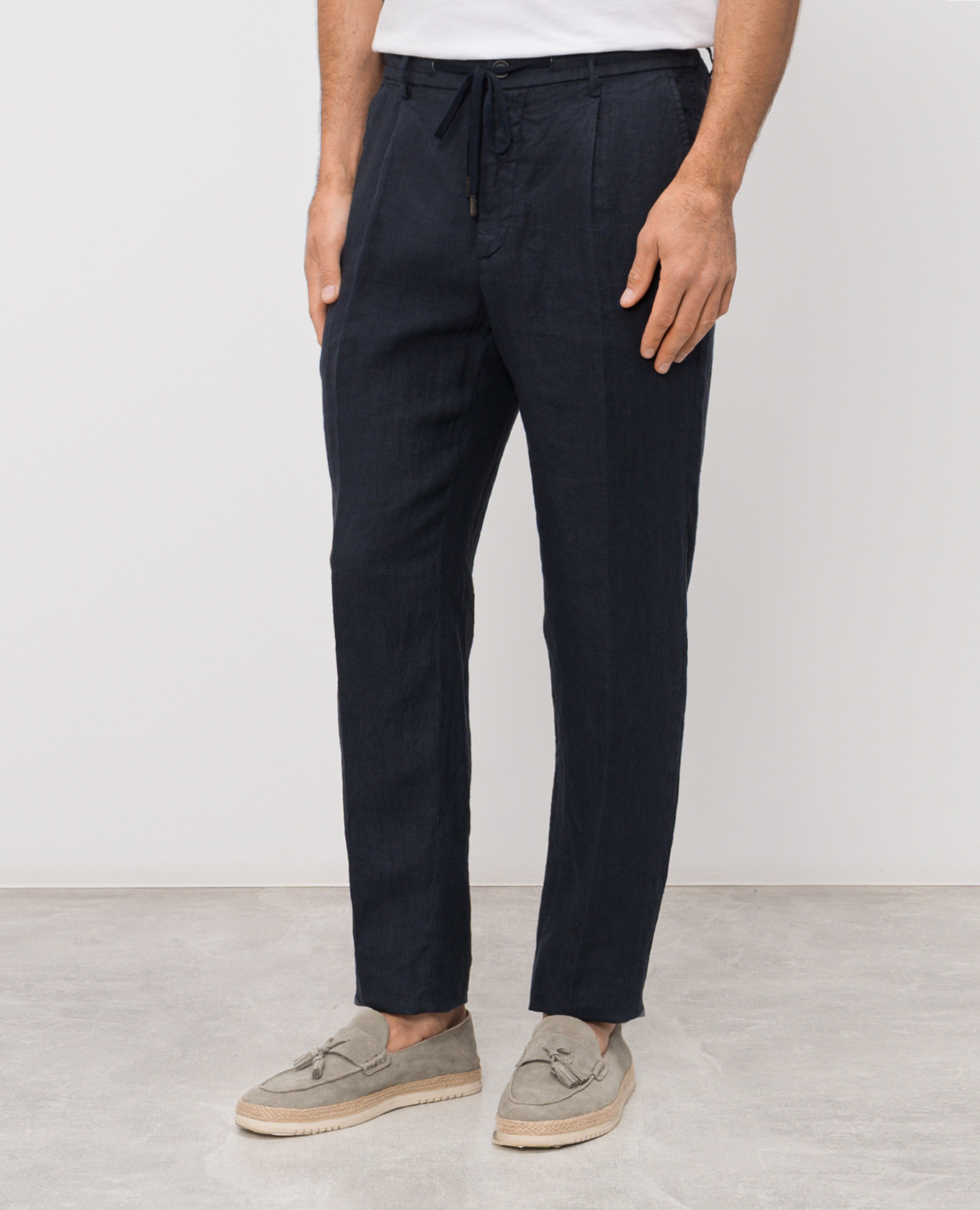 

Blue linen pants Peserico