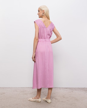 Peserico Pink striped silk dress S0220801176