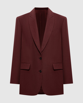 Brunello Cucinelli Burgundy jacket with linen MH1267291