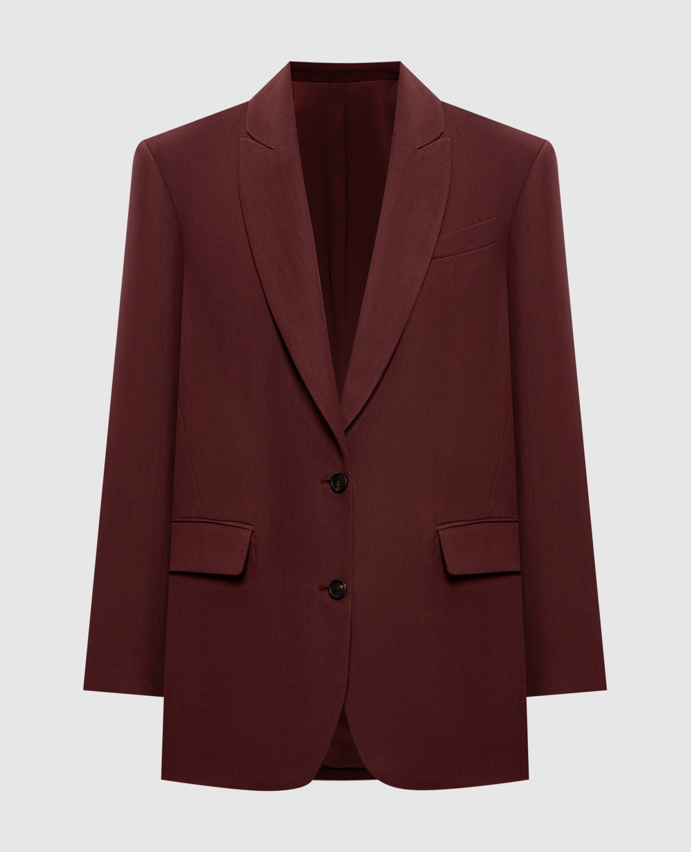 Burgundy jacket with linen
