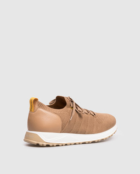 Doucal's Brown combination sneakers with logo DU3222SYDNPZ830