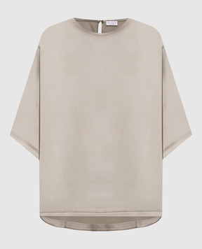 Brunello Cucinelli Khaki blouse with silk M0C59DZ310