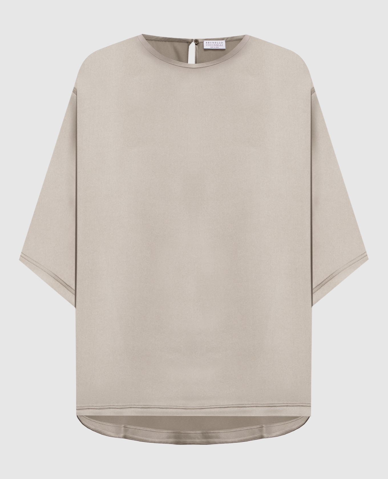 

Khaki blouse with silk Brunello Cucinelli