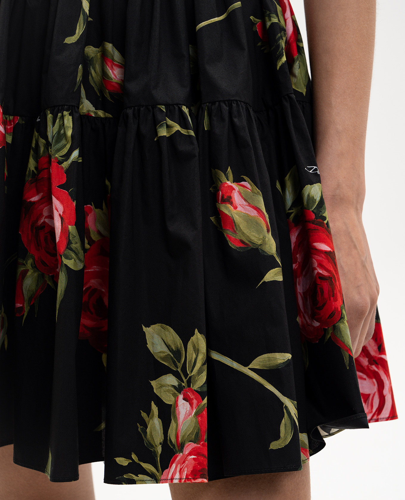 Black floral print mini skirt Dolce&Gabbana 5