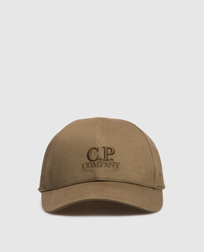 C.P. Company Khaki children's cap with logo embroidery CPX005LOA04