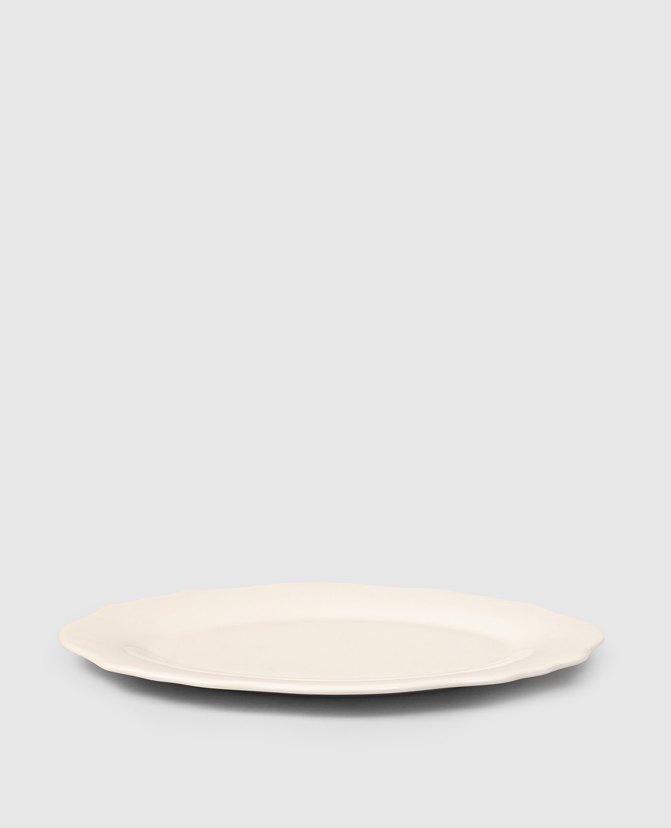 Burano white porcelain oval dish