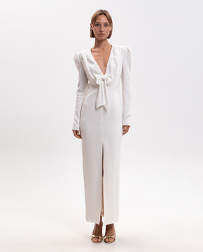 Alessandra Rich Ivory dress with bow FABX4408F4692