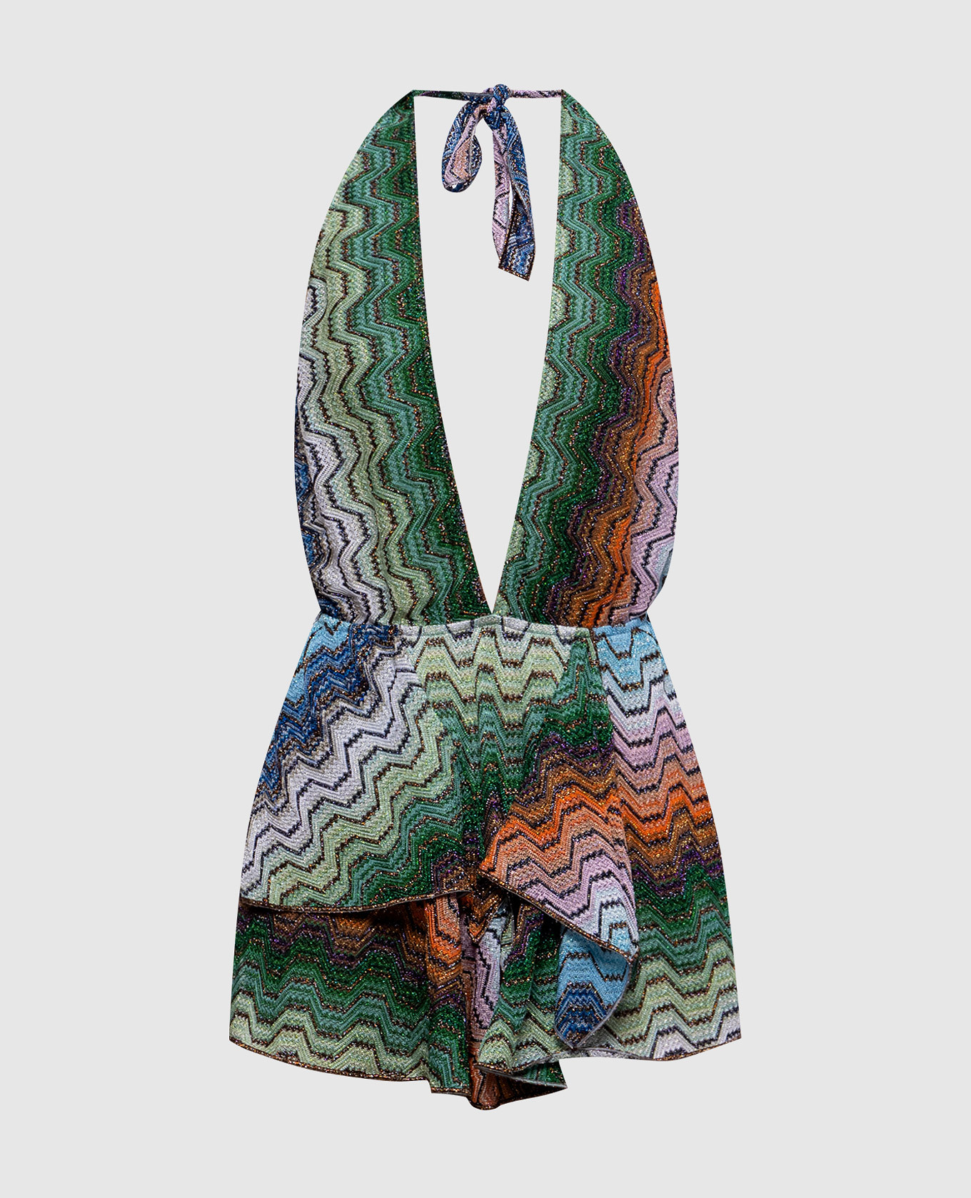 Patterned open-back dress