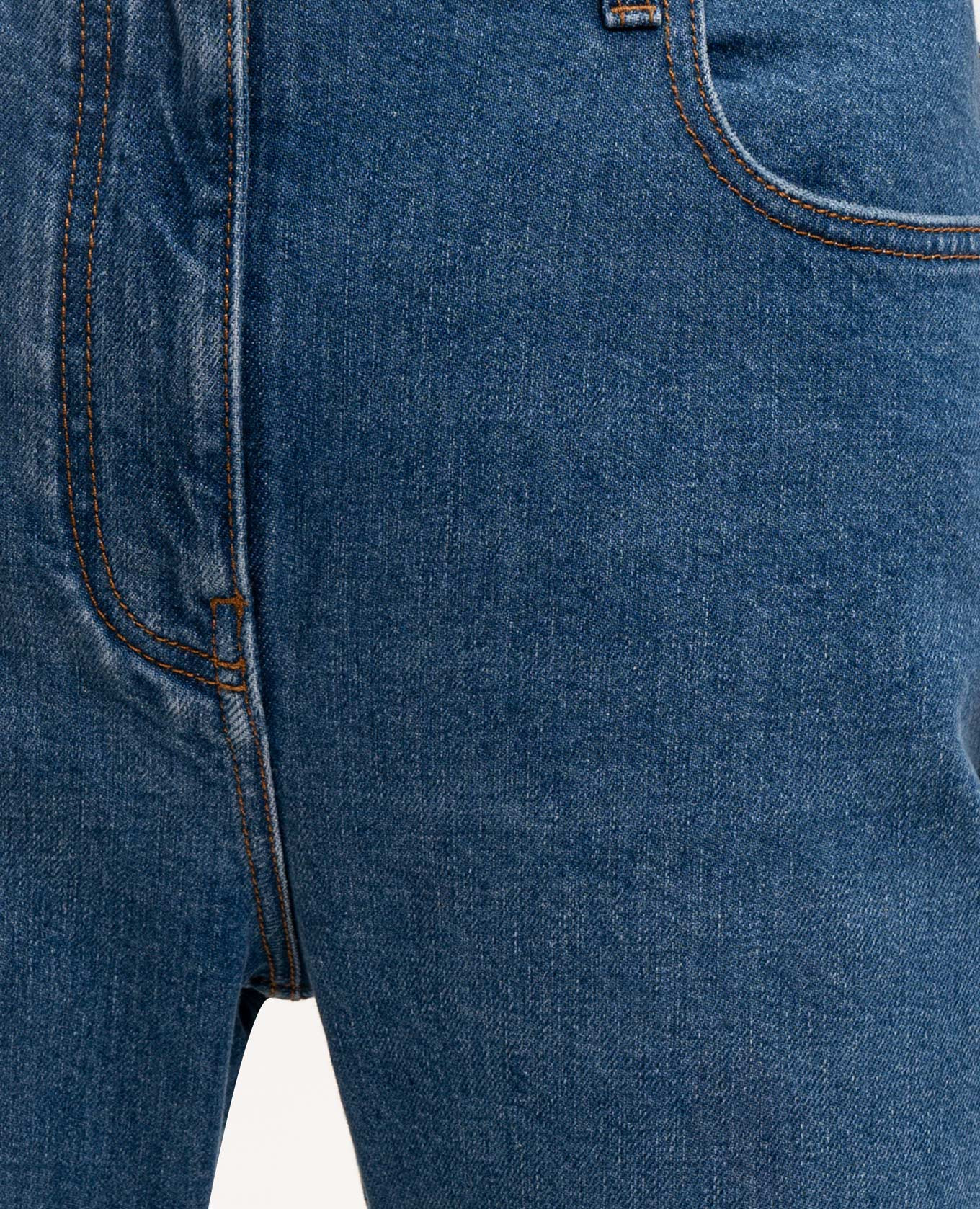 

Blue cropped jeans with logo patch Valentino