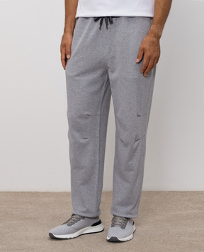 Brunello Cucinelli Grey sweatpants with embroidery MM8263388G